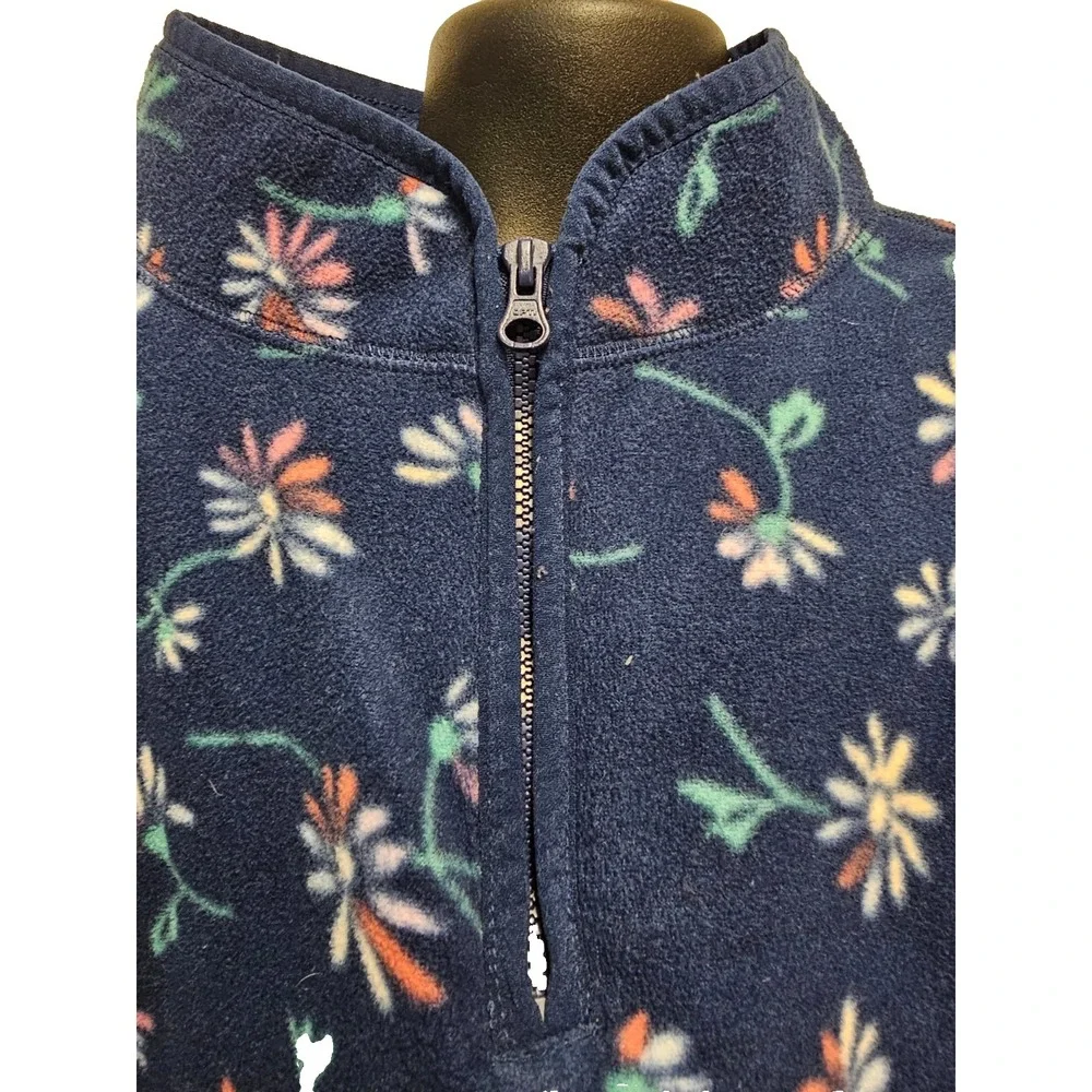 Osh Kosh B Gosh fleece jacket-navy‎ with flowers-girls size 12